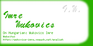 imre wukovics business card